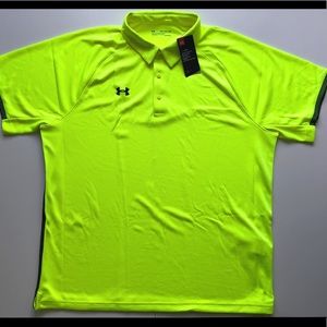 Under Armour 3XL Neon Golf Polo HeatGear Shirt